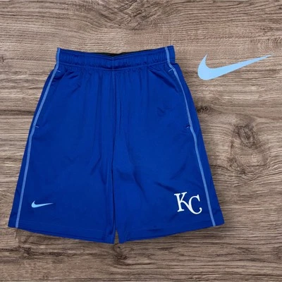 Pantalones Cortos de Entrenamiento Para Hombre NIKE Béisbol Dri Fit Kansas City Royals MLB Azul Pequeños Foto 1 de 2