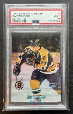 1999-00 Topps Stadium Club Chrome RAY BOURQUE #5 Refractor PSA 9 Low Pop - Image 1 of 2