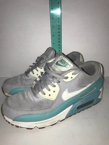 Nike Mujer Air Max 90 Blanco Gris Azul Tenis Talla US 7 616730-032 - Imagen 1 de 8