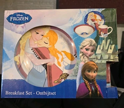 Disney Frozen Breakfast Set Ceramic Plate Bowl Mug New - Image 1 of 4