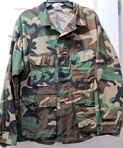 Military Combat Coat Camouflage BDU 8415-01-084-1748 Men's Large Reg EUC - Picture 1 of 9
