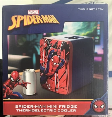 Мини-холодильник термоэлектрический кулер Marvel Spiderman на 6 банок! НОВЫЙ - Изображение 1 из 4