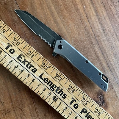 Kershaw Misdirect Flipper Knife Reverse Tanto Combination Blade Model 1365ST - Image 1 of 4