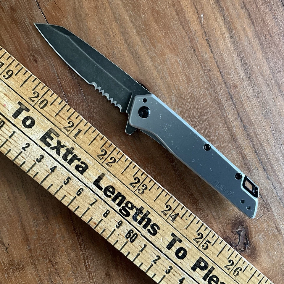 Kershaw Misdirect Flipper Knife Reverse Tanto Combination Blade Model 1365ST - Image 1 of 4