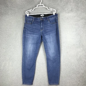 Ava & Viv Jeans Womens 16W Blue Stretch Denim Mid Rise Skinny Plus Size XL Pants - Picture 1 of 13