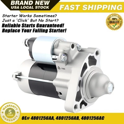 Starter For 2006-2013 Dodge Ram 1500 Dakota Durango Mitsubishi Raider 4801256AB - Image 1 of 4