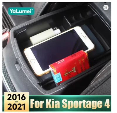 ABS Central Armrest Storage Box for Kia Sportage 4 2016-2021 Console Organizer Foto 1 de 4