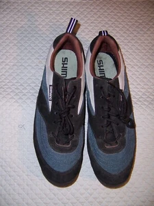 Scarpe ciclismo bici Shimano uomo US 12,5 EUR 47 nero blu SH-MO32 ottime condizioni - Foto 1 di 5