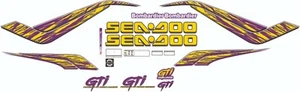 SEADOO GTI 1998 / 99  Graphics / Decal / Sticker Kit purple and yellow - Picture 1 of 2