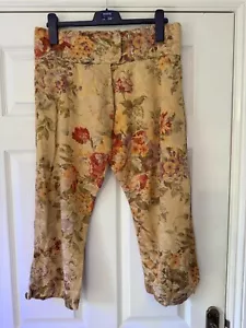 Vintage style Gold floral trousers pantaloons Renaissance cosplay - Picture 1 of 6