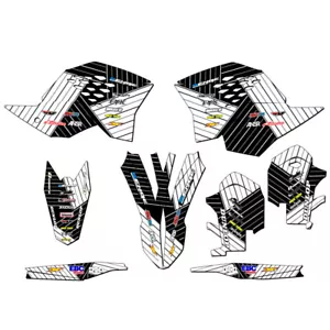 2008-2011 EXC-F RACE SERIES White Senge Graphics Kit Compatible with KTM - Foto 1 di 10