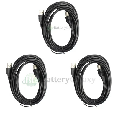 3 15FT USB 2.0 A TO B HIGH SPEED PRINTER SCANNER CABLE CORD NEW HOT! 1,300+SOLD - Image 1 of 4