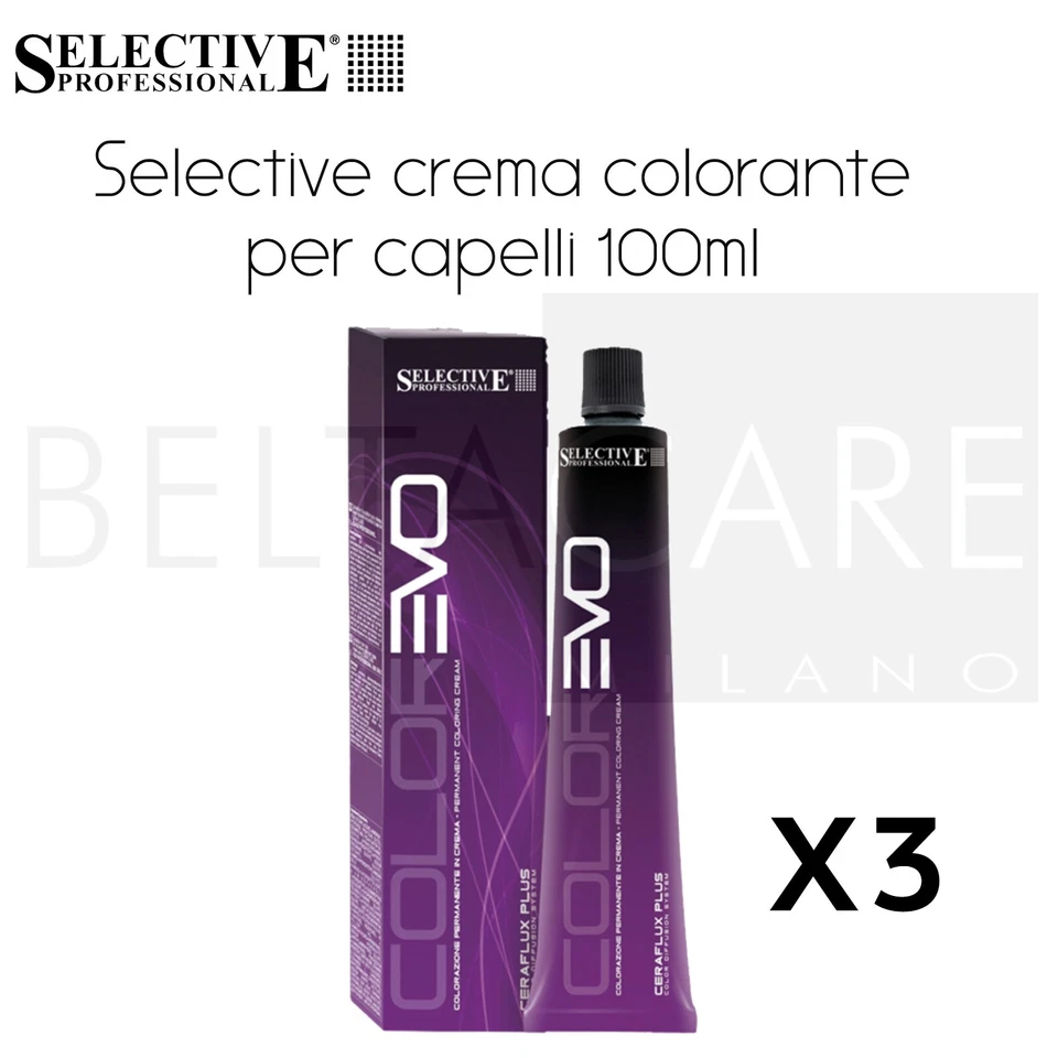 Selective Color EVO Tinta Professionale Crema Colorante Permanente 100ml X3 - Bild 1 von 2