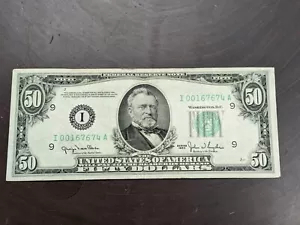 1950 FIFTY DOLLAR BILL CRISP UNCIRC. - Picture 1 of 4