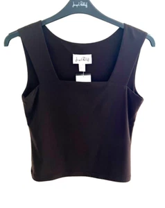 BNWT Joseph Ribkoff UK 12 Jersey tank top blouse square neck brown - Picture 1 of 6