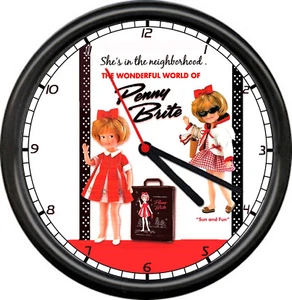Penny Brite Doll Modern Fashion 1960's Nostalgia Retro Vintage Sign Wall Clock - Picture 1 of 1