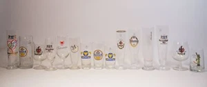 15-częściowy pakiet vintage szklanki do piwa browary węgorze okręg wschodni palce wodne - Zdjęcie 1 z 6