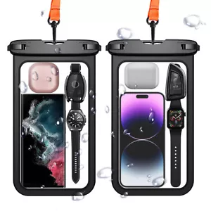 Large Waterproof Phone Pouch Case Cover Underwater Floating Cell Phone Dry Bag - Picture 1 of 14