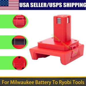 Adapter For Milwaukee 18V 20V Li-Ion Battery To for Ryobi 18V Cordless Tools - Picture 1 of 8