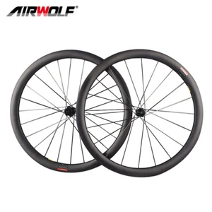 1245g 700C Rennrad Fahrrad Laufradsatz Carbon Speichen Räder Disc Bike Wheelset - Bild 1 von 13