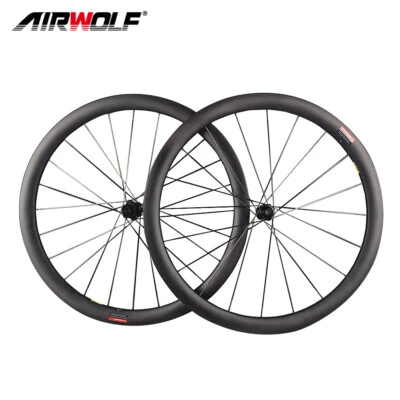 1245g 700C Rennrad Fahrrad Laufradsatz Carbon Speichen Räder Disc Bike Wheelset - Bild 1 von 4