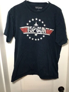 Top Gun Brand & Logo Large Navy Blue T-Shirt - Picture 1 of 14