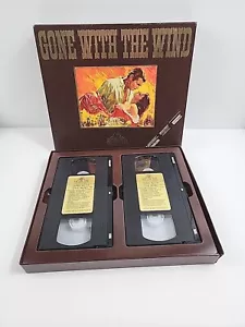 Gone With The Wind MGM Home Video 2 Tape VHS Deluxe Edition Box Set - Foto 1 di 9