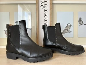 Bhava Damenstiefel Größe 38 / 7,5 schwarz veganes Leder - Bild 1 von 8