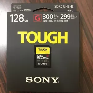 Sony 128GB UHS-II Tough G-Series SD Card (R300 / W299) NEW - Picture 1 of 2