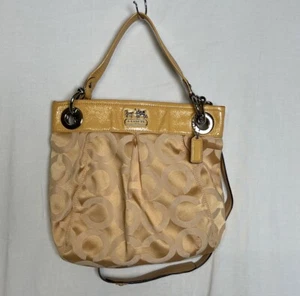 Coach 14579 Madison Op Art Signature C Handbag Purse in Yellow - Picture 1 of 12