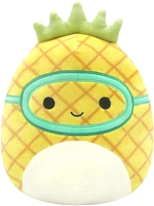 Squishmallows Maui the Pineapple Plush In Swim Goggles 5 Inch Soft Toy - Picture 1 of 3