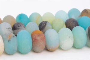10x6 mm Echte Natürliche Matt Multicolor Amazonit Perlen Ein Rondell Perlen - Bild 1 von 4
