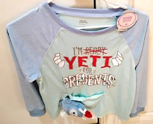 Justice Girls 14/16 Plus Yeti For Presents Sleep Shirt Pajama Top With Toy NEW! - Picture 1 of 9