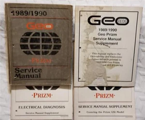 1989 - 1990 GEO Prizm Service Manual Set of 5 Manuals - Foto 1 di 7