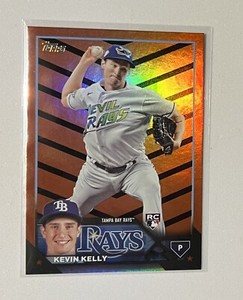 2023 Topps Update Kevin Kelly Halloween Orange And Black Parallel RC #US260 Rays