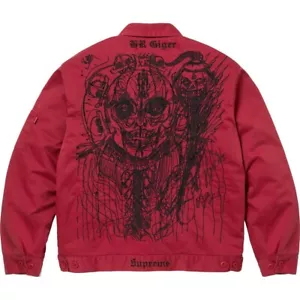Supreme x H.R. Giger, Red Embroidered Work Jacket - XL - Picture 1 of 5