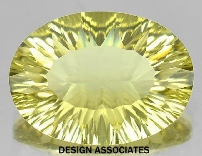 LEMON QUARTZ 18 x 13 毫米 OVAL CONCAVE 切割所有天然 AAA — 第 1/1 张图片