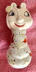 MCM Anthropomorphic Lady Snail Salt Shaker Hand Painted Speckled w Stopper EVC - Picture 1 of 6