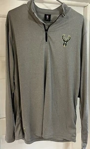 Neu mit Etikett! Milwaukee Bucks Herren NBA Shop Navy Seal 1/4 Zip Pullover L Giannis Series - Bild 1 von 12