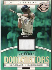 2001 Donruss Class of 2001 Diamond Dominators Baseball Card #DM10 Cliff Floyd