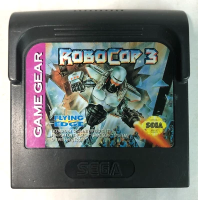 RoboCop 3 (Sega Game Gear, 1993) Cartridge ONLY - Nice Label - Cleaned Contacts - Image 1 of 4