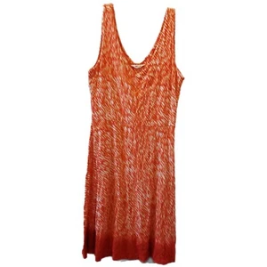 Athleta Womens Starfish Orange Reef Print Dreamin Jersey Knit Dress Size Large  - Picture 1 of 13
