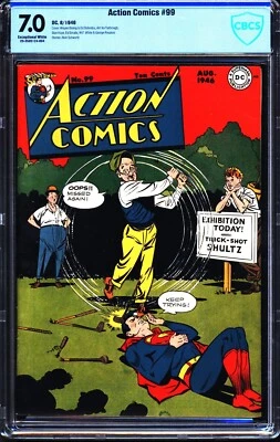 Action Comics #99 (1946) CBCS 7.0 -- Exceptional White  pages; Wayne Boring CGC - Image 1 of 2