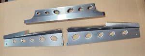 69-72 Chevy/GMC C10 Radiator Filler Panels Oval Dimple holes Steel 3-Piece Kit  - Foto 1 di 5