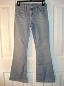 Jeans para niñas talla 12 Plus acampanados azul marino antiguo nuevos con etiquetas - Imagen 1 de 2