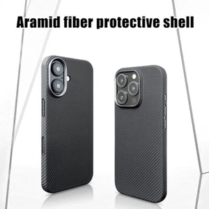 Hülle Für iPhone 16 15 14 13 Pro Max Plus Echt Carbon Fibre Handy Schutz Case DE - Picture 1 of 11