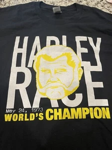 Harley Race Worlds Champion Shirt Large WWF WWE NWA Pro Wrestling Loot Exclusive - Picture 1 of 1