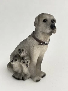 Gray Dog with Puppies Resin Figurine 4.25" - Picture 1 of 5