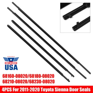 Para Toyota SIENNA 2011-20 4 Piezas Goma Exterior Puerta Cuerpo Moldura Lateral Borde Cromado. - Imagen 1 de 8
