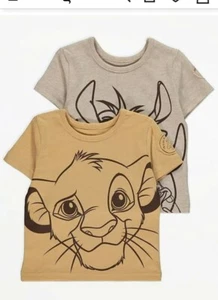 BNWT 12-18 MONTHS GEORGE BUNDLE 2 PACK LION KING T SHIRTS TOPS kids infants boys - Picture 1 of 9